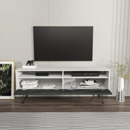 Decorotika Flay Modern Tv Stand Tv Unit For Tvs Up To 65 Inch White&bendire - thumbnail 4