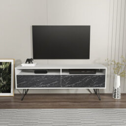 Decorotika Flay Modern Tv Stand Tv Unit For Tvs Up To 65 Inch White&bendire