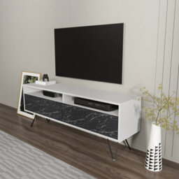 Decorotika Flay Modern Tv Stand Tv Unit For Tvs Up To 65 Inch White&bendire - thumbnail 3