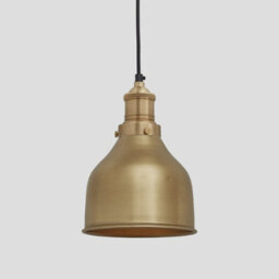 Industville Brooklyn Cone Pendant, 7 Inch, Brass, Brass Holder - thumbnail 1
