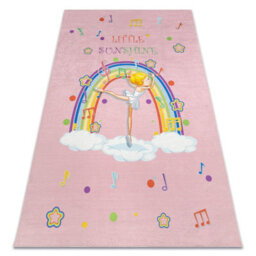 RugsX Bambino 41870 Washing Carpet Ballerina, Rainbow For Children Anti-Slip - Pink 120X170 Cm - thumbnail 4