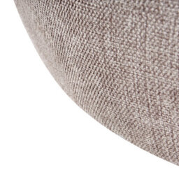 Wyld And Coco Novahome Pouffe Light Brown Taupe Upholstered Round Drum Ottoman, W61 X D61 X H43Cm - thumbnail 4