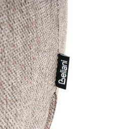 Wyld And Coco Novahome Pouffe Light Brown Taupe Upholstered Round Drum Ottoman, W61 X D61 X H43Cm - thumbnail 5