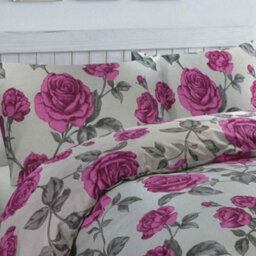 Homespace Direct Ltd Homespace Direct Meadow Grey Duvet Cover Set Floral Themed Super King Bedding Set - thumbnail 4