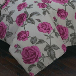 Homespace Direct Ltd Homespace Direct Meadow Grey Duvet Cover Set Floral Themed Super King Bedding Set - thumbnail 2