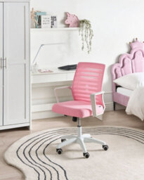 Beliani Scandinavian Office Chair Radiant Pink - thumbnail 2