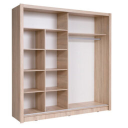 Arte Oak Sonoma Sliding Wardrobe W205Cm X H215Cm X D62Cm - Warm Woodgrain Storage Solution - thumbnail 2