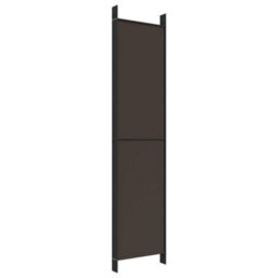Berkfield Durable 6-Panel Room Divider Brown 300X220 Cm Fabric - thumbnail 6