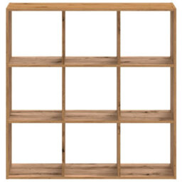 Berkfield Bookcase Artisian Oak 102X32X102 Cm Engineered Wood - thumbnail 4