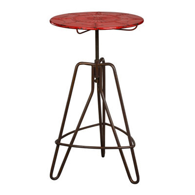 Orsina Red Metal Artisan Table - image 1