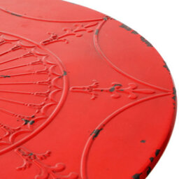 Orsina Red Metal Artisan Table - thumbnail 2
