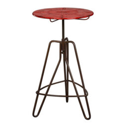 Orsina Red Metal Artisan Table - thumbnail 1