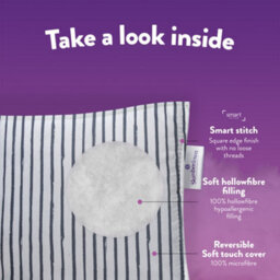 Slumberdown Coverless Duvet Double 10.5 Tog 2N1 Design Matching Pillow Case Reversible All Year Round Stripe Cover Washable - thumbnail 6