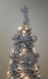 Xmas Haus 2.1M Pre-Lit 200Ww Led Popup Silver Decor Xmas Tree - thumbnail 6