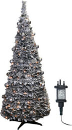 Xmas Haus 2.1M Pre-Lit 200Ww Led Popup Silver Decor Xmas Tree - thumbnail 1