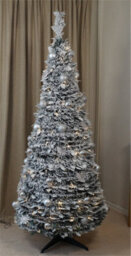 Xmas Haus 2.1M Pre-Lit 200Ww Led Popup Silver Decor Xmas Tree - thumbnail 2