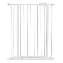 Safetots Extra Tall Metal Safety Gate Pressure Fit, 81.4Cm - 89Cm, White, 104Cm In Height, Extra Tall Baby Gate - thumbnail 1