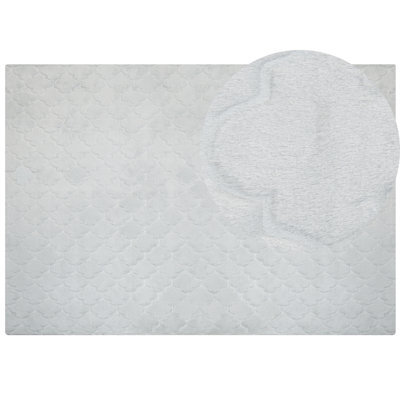 Beliani Faux Fur Rug Gharo Light Grey 160 X 230 Cm - image 1