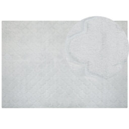 Beliani Faux Fur Rug Gharo Light Grey 160 X 230 Cm - thumbnail 1