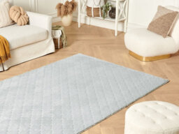 Beliani Faux Fur Rug Gharo Light Grey 160 X 230 Cm - thumbnail 2