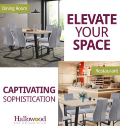 Hallowood Furniture Dudley 1.5M Dining Table Set With 6 Light Grey Cantilever Chairs - thumbnail 6