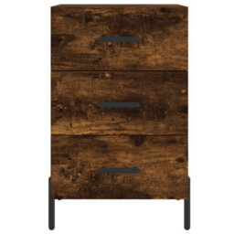 Berkfield Bedside Cabinet Smoked Oak 40X40X66 Cm Engineered Wood - thumbnail 5