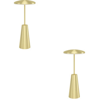 Loops 2 Pack Stylish Led Table Lamp With Brushed Brass Finish For Modern Indoor Decor - image 1