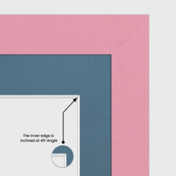AK Frames 40X20Cm Pastel Pink Sleek Multi Photo Frame With Pompadour Mount - Holds 3 Apertures (3X) 6X4 Photos - thumbnail 7
