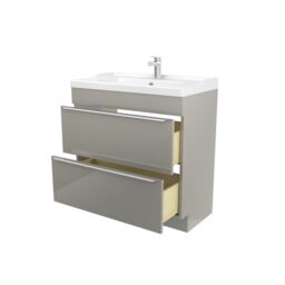 GoodHome Imandra Taupe Freestanding Vanity Unit & Basin Set - Includes Lana Basin (W)804mm - thumbnail 4