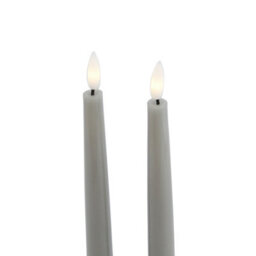 Hill Interiors Luxe Collection Electric Candle (Pack Of 2) Grey (25Cm X 2Cm X 2Cm) - thumbnail 2