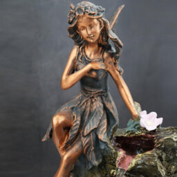 Geezy Fairy Water Feature Outdoor Indoor Led Fountain Waterfall Garden Decor - thumbnail 5