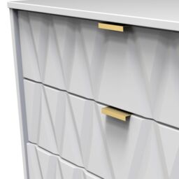 Pesaro Ready Assembled Matt White No Effect 4 Drawer Wide Chest (H)885mm (W)765mm (D)415mm - thumbnail 6