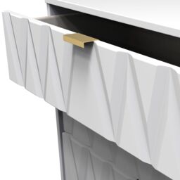 Pesaro Ready Assembled Matt White No Effect 4 Drawer Wide Chest (H)885mm (W)765mm (D)415mm - thumbnail 7