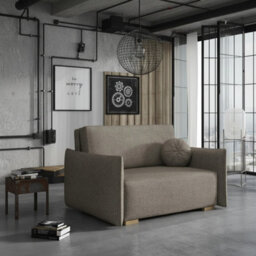 Viva Glov Ii Sofa Bed With Sleep Function Storage Container Chipboard Wooden Frame Springs 134X98X85Cm Brown - thumbnail 1