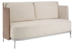 Orsina Two-Seater Sofa,white Upholstered Couch With Silver Legs,thick Padded Sofa Seat,ideal For Outdoor Patio - thumbnail 6