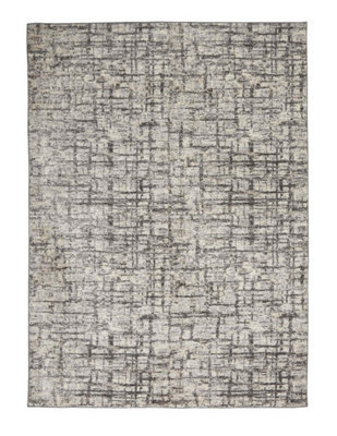 Modern Rug, Anti-Shed Abstract Rug For Bedroom, & Living Room, Modern Dining Room Rug, Ivory Grey Rug-97Cm X 152Cm - image 1