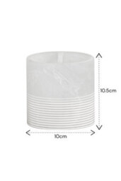 Showerdrape Bianco Frost Onyx White Bathroom Accessory Set - Soap Dish & Toothbrush Holder - thumbnail 4
