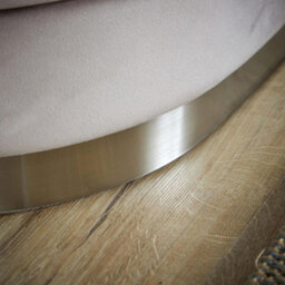 Home Source Cake Light Grey Velvet Single Storage Ottoman - thumbnail 6