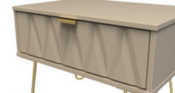 Dallas 1 Drawer Wide Side Table In Mushroom (Ready Assembled) - thumbnail 4
