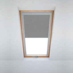 Luxtra (Dhr) Grey Blackout Roller Blind For Velux Roof Window Ck02 With Silver Side Rails - thumbnail 4