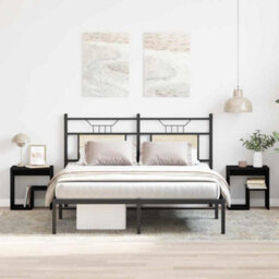 Berkfield Bedside Tables Set Of 2 Black Oak Engineered Wood 40X30X40 - thumbnail 1