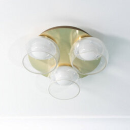 Valuelights Alissa Brushed Gold Ip44 3 Way Clear Glass Integrated Led Ceiling Light - thumbnail 3