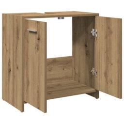 Berkfield Durable Bathroom Sink Cabinet Artisan Oak 60X33X60 Cm Engineered Wood - thumbnail 5