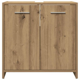 Berkfield Durable Bathroom Sink Cabinet Artisan Oak 60X33X60 Cm Engineered Wood - thumbnail 6
