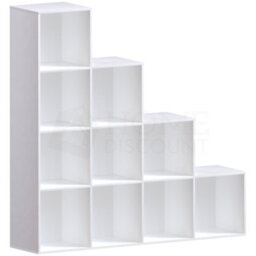 Lassic Vida Designs Durham White 10 Cube Staircase Storage Unit Bookcase Organiser - thumbnail 7