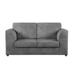 Furnishings For Less UK Luxor Jumbo Cord 3 + 2 Fabric Sofa Suite - Fullback Grey - thumbnail 3