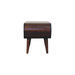 Artisan Furniture Solid Wood Amaya Light Walnut Coffee Table, Open Storage, Nordic Legs, Dark Brown - thumbnail 9
