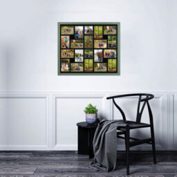 AK Frames 80X70Cm Green Classic Multi Photo Frame With Black Mount - Holds 20 Apertures (18X) 6X4, (2X) 4X4 Photos - thumbnail 3
