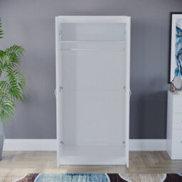 Lassic Vida Designs Riano White 2 Door Wardrobe (H)1700mm (W)760mm (D)470mm - thumbnail 5