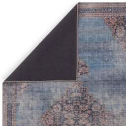 Traditional Blue Persian Bordered Abstract Floral Easy To Clean Rug For Living Room Bedroom & Dining Room-120Cm X 170Cm - thumbnail 4